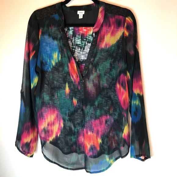 TINY | Watercolor Tulipano Blouse Black Colorful - Picture 2 of 8